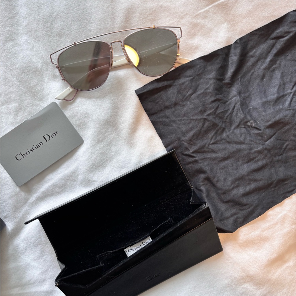 Dior Silver and Purple/white Sunglasses Sleek Design